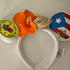 Genuine MK Anniversary white Mickey ears customized